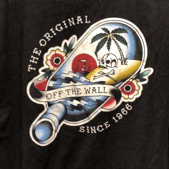 Vans Mens black tee with treasure island motif on back classic fit of the wall L - Picture 3 of 5